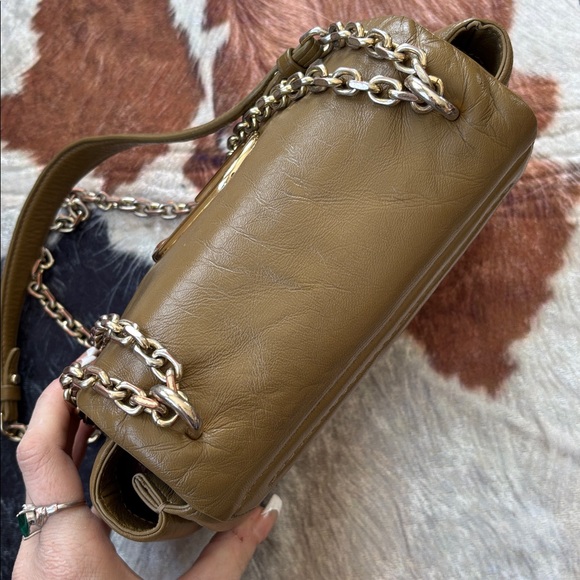 3.1 Phillip Lim Olive Alix Soft Leather Paperclip Chain Crossbody Bag Orig $695 - Picture 10 of 15